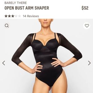 Skims Barely There Open Bust Arm Shaper - Black
